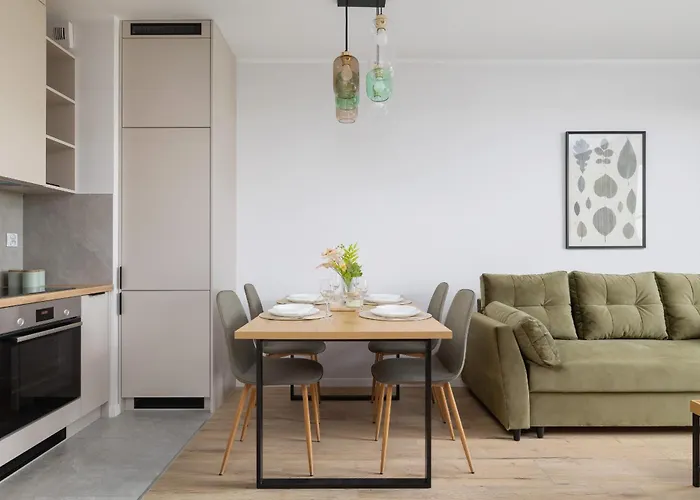 Stylowy Apartament Z Dwiema Sypialniami Balkonem I Parkingiem By Noclegi Renters
