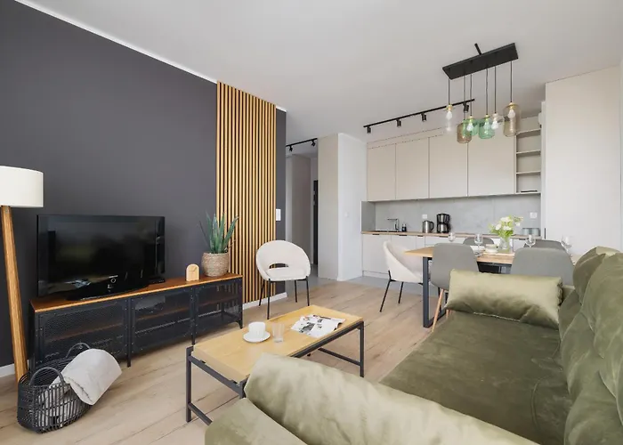 Stylowy Apartament Z Dwiema Sypialniami Balkonem I Parkingiem By Noclegi Renters